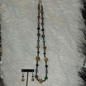 Elegant Beaded Necklace and Earring Set